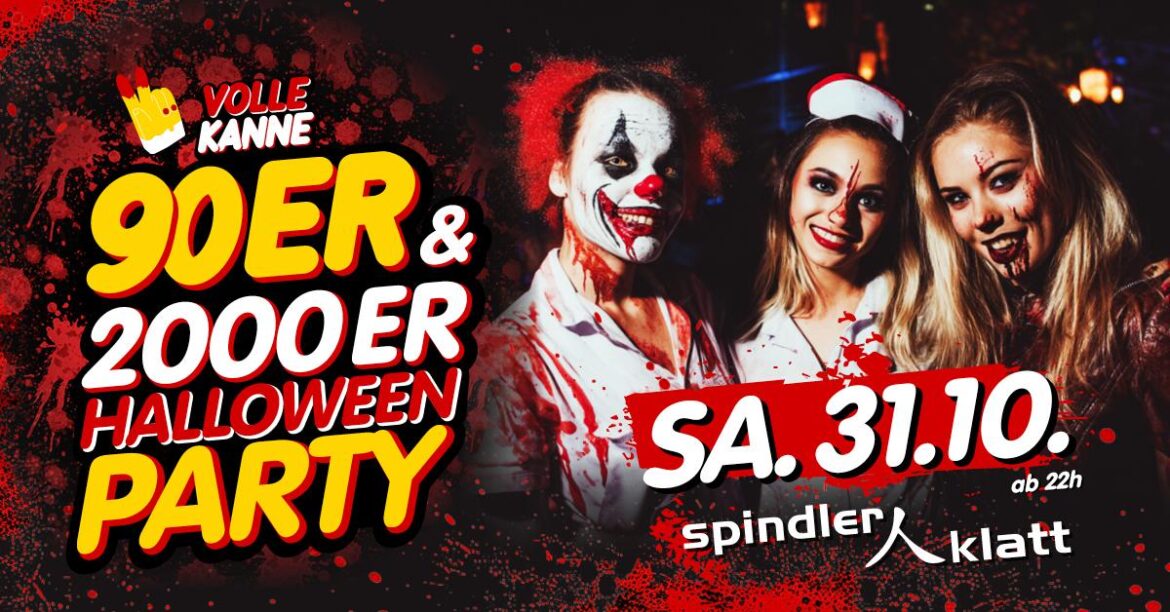 Volle Kanne 90er & 2000er – Halloween Party im Spindler & Klatt